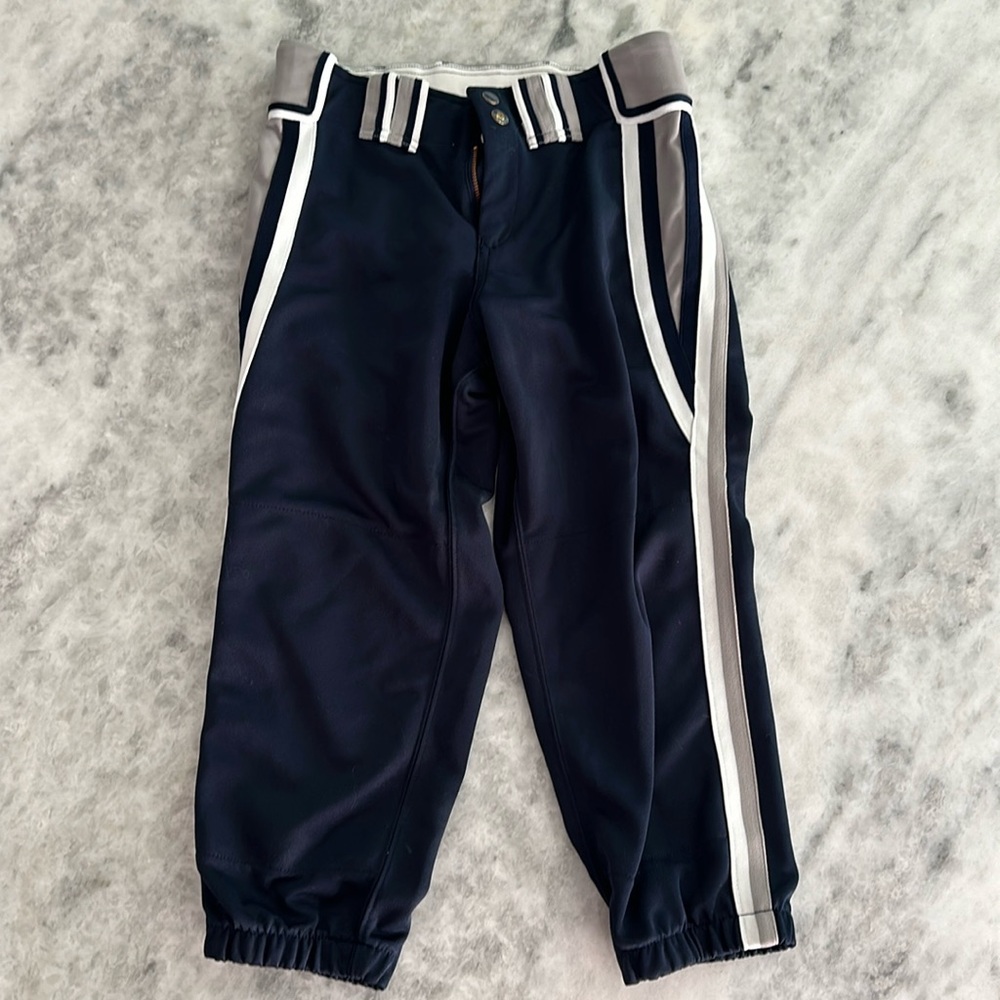 Boombah navy and grey striped softball pants size 30